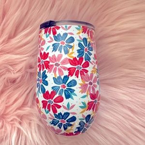 Floral Stainless Steel Wine Tumbler